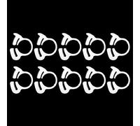 Quickun Lot de 10 colliers de serrage robustes en nylon avec double poignée à cliquet réglable 1,4 cm