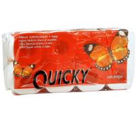 Quicky Lot de 4 packs de 8 rouleaux de papier toilette double couche 250 feuilles par rouleau Blanc