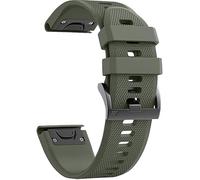 Quickz-it Bracelet pour Garmin Fenix 3/Sapphire/HR - Fenix 5X/5X+ - Fenix 6X/6X Pro & Sapphire - Fenix 6X Pro Solar - Fenix 7X/Sapphire, Quick-Fit 26mm Silicone, D2, Descent, Enduro, Quatix.. (Vert)