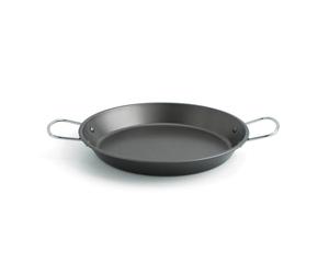 Quid 7559018 - Poêle à Paella 32 cm 5 Coupelles Senia, Couleur Noir, 44 x 32.1 x 4.3 cm