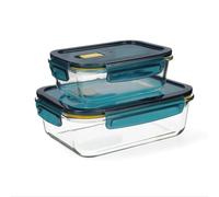Quid Astral Lot de 2 boîtes hermétiques en verre transparent 64 cl - 152 cl