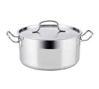 Quid Azzero Casserole en Acier Inoxydable 16 x 7,5 cm - 1,4 l en Acier Inoxydable, Compatible vitrocéramique, Convient à l'induction 100% hygiénique