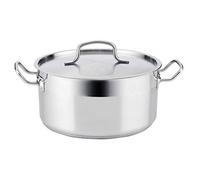 Quid Azzero - Casserole en Acier Inoxydable, 20 x 9,5 cm, pour Tous Feux, Induction