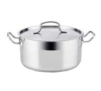 Quid Azzero Casserole en Acier Inoxydable 28 x 13,5 cm - 7,9 l en Acier Inoxydable, Compatible vitrocéramique, Convient à l'induction 100% hygiénique