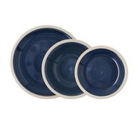 Quid Baltic Service de table en céramique 18 pièces 6 personnes Autres céramiques Passe au micro-ondes Conservez les assiettes dans un endroit sec et ventilé empilable