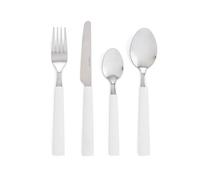 Quid Fresia Set de 24 couverts avec manche blanc, acier inoxydable, blanc, 9 x 9 x 24 cm