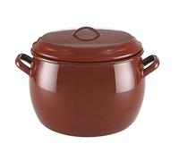 Quid Marmite bombée émaillée 16 cm - 3 l, Compatible vitrocéramique, Induction, poignées ou Manche en Acier