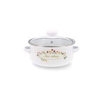 Casserole avec couvercle en verre memory acier émaillé