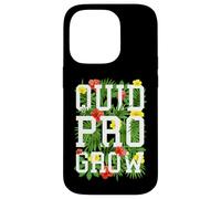 Quid Pro Grow Jardinière Texte Floral Fleurs de Jardin printanier Coque pour iPhone 14 Pro