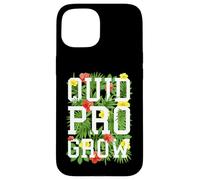 Quid Pro Grow Jardinière Texte Floral Fleurs de Jardin printanier Coque pour iPhone 15