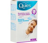 Quies Bandelettes Nasales Anti-Ronflement Taille L 24 Pièces