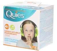 Quies Casque anti-bruit – Protection auditive pour enfants – Vert – Blister 1 unité