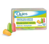 Quies Mousse anti-bruit — 3 paires — Couleur chair