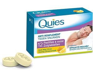 Quies - Pastilles à sucer anti ronflement - Goût miel citron - Boite de 12 Pastilles à Sucer - Lot de 3 Boites