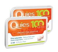 Quies - Protection Auditive à la Cire Naturelle - Lot de 2 x 12 Paires