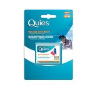 QUIES Protections Auditives Mousse Disco X2 - Lot de 4 paires - Bouchons d'oreille en mousse souple pour une atténuation des bruits de 35 dB - Format pratique et confortable - Lot de 3