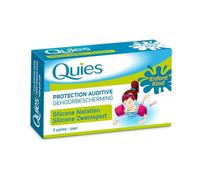 Quies Bouchons d'oreilles en silicone – Spécial natation enfants – 6 pièces