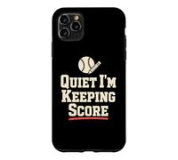 Quiet I'm Keeping Score Softball Scorekeeper Humour Coque pour iPhone 11 Pro Max