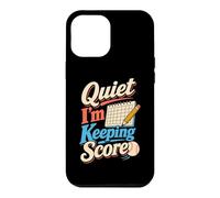 Quiet I'm Keeping Score Softball Scorekeeper Humour Coque pour iPhone 12 Pro Max