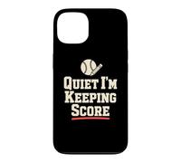 Quiet I'm Keeping Score Softball Scorekeeper Humour Coque pour iPhone 13