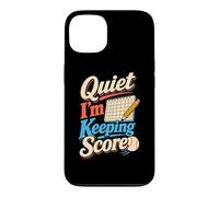 Quiet I'm Keeping Score Softball Scorekeeper Humour Coque pour iPhone 13