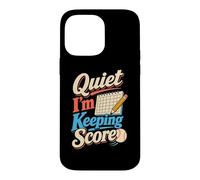 Quiet I'm Keeping Score Softball Scorekeeper Humour Coque pour iPhone 14 Pro Max