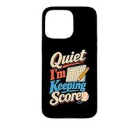 Quiet I'm Keeping Score Softball Scorekeeper Humour Coque pour iPhone 15 Pro Max