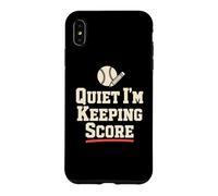 Quiet I'm Keeping Score Softball Scorekeeper Humour Coque pour iPhone XS Max