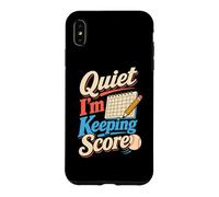 Quiet I'm Keeping Score Softball Scorekeeper Humour Coque pour iPhone XS Max