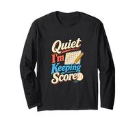 Quiet I'm Keeping Score Softball Scorekeeper Humour Manche Longue
