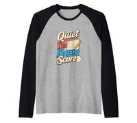 Quiet I'm Keeping Score Softball Scorekeeper Humour Manche Raglan