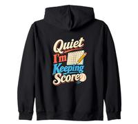 Quiet I'm Keeping Score Softball Scorekeeper Humour Sweat à Capuche