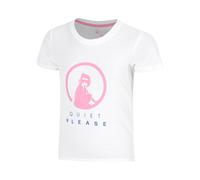 Quiet Please Baseline Logo T-shirt Filles - blanc, pink fluo 164