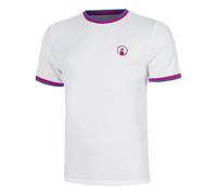 Quiet Please Break Ringer T-shirt Hommes-blanc, berry S