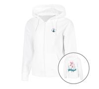 Quiet Please Create Flower Zip Gilet En Coton Femmes-Blanc,Multicouleur M