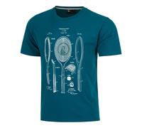 Quiet Please Create Rackitecture T-shirt Hommes-Bleu Petrol, Blanc XS