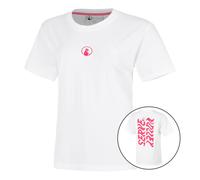Quiet Please Create Wavy Boyfriend T-shirt Femmes-Blanc,Pink M
