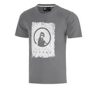 Quiet Please Crush Scraped T-shirt Hommes-gris foncé, gris clair L