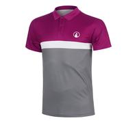 Quiet Please Crush Tournament Block Polo Hommes - berry, blanc