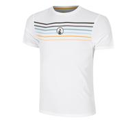 Quiet Please Endlessly Trainings Stripe T-shirt Hommes-Blanc,Multicouleur XS