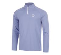 Quiet Please Glow Big Serve 1/4 Zip Haut manches longues Hommes - bleu, crème XS