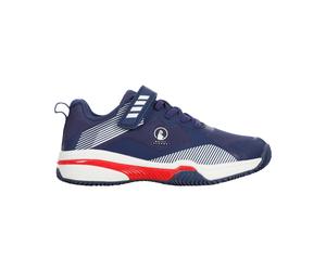 Quiet Please Match Velcro Clay Chaussure Terre Battue Enfants-Bleu,Rouge 30
