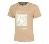 Quiet Please Wild Swirl Court T-shirt Femmes-Beige,Multicouleur M