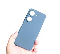 QUIETIP Coque compatible avec Asus Zenfone 10 5G avec protecteur d'écran, protection antichoc en silicone souple et fin, antidérapant, bleu