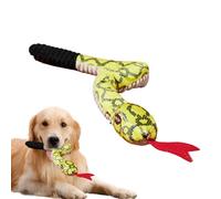Quietschendes Schlangenhundspielzeug, Plüsch Schöne Schlangenhundspielzeug für Agressive, klingende Papierhund-Kauspielzeug für Agressive -Bissen-résistant Rollenspiele Kauspielzeug