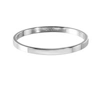 Quiges Acier Inoxydable Argent Brillant Anneau Solitaire Intérieur 2mm Hauteur pour Collection de Bague Empilage Taille 20mm (63)