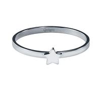 Quiges Acier Inoxydable Argent Étoile Unique Anneau Solitaire Intérieur 2mm Hauteur pour Collection de Bague Empilage Taille 21mm (66)