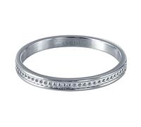 Quiges Acier Inoxydable Argent Points Simples Anneau Solitaire Intérieur 2mm Hauteur pour Collection de Bague Empilage Taille 20mm (63)