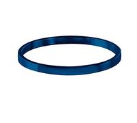 Quiges Acier Inoxydable Bleu Brillant Anneau Solitaire Intérieur 2mm Hauteur pour Collection de Bague Empilage Taille 22mm (69)