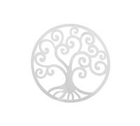 Quiges Acier Inoxydable Grand 33mm Mince Coin Pièce de Monnaie Arbre de Vie pour Collier Pendentif Interchangeable 0.1 mm Épais